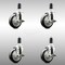 Service Caster 4 Inch 316SS Black Poly Swivel 1-3/8 Inch Expanding Stem Caster Set Brake SCC SCC-SS316EX20S414-PPUB-BLK-TLB-138-4 - alternate 1
